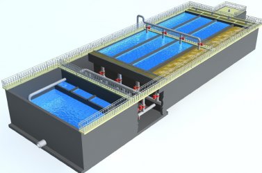 Combines functions of biological denitrification and filtration